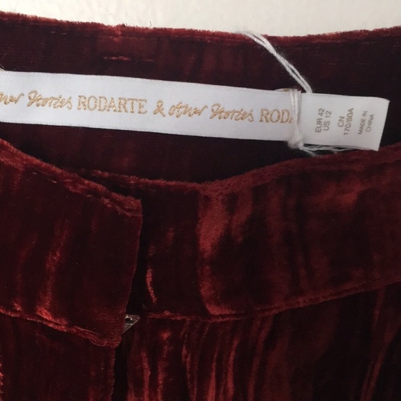 Rodarte & Other Stories Velvet Shorts - Picture 7 of 9